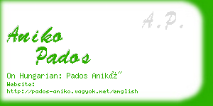 aniko pados business card